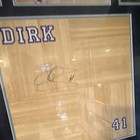 Dirk Nowitzki Signed Dallas Mavericks Floorboard Display Nba Finals Original
