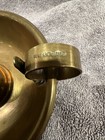 Vintage Brass Finger Hole Candle Holder With Matchstick Holder And Strike Plate