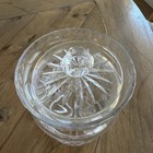 Vtg Signed Mint Rogaska Gallia Biscuit Barrel 24  Lead Crystal Etched Floral 238