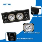 Panel Paddle Valve Switch With Two Air Suspension Pressure Gauge  Air Fittings 