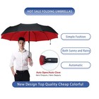 Windproof Double Layer Fully Automatic Folding Umbrella Rain Travel Compact