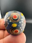 Ancient Roman Millefiori Glass Bead     Blue Mosaic Eye Design  Rare Authentic Art