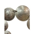 Vintage 1940s Australian Repousse Coin Link Bracelet