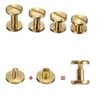 5pack Diy Flat Belt Screw Leather Craft Chicago Nail Brass Solid Rivet Stud Head