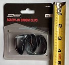 2 Pack Steel Screw-in Wall Mount Broom Clip Garage Storage Handle Tools   Screws