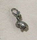Guinea Pig 3d Paws Lobster Clasp Silver Charm Backpack Phone Keychain Hook Hange