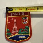 Vintage Sew On Patch  Paris  France Eiffel Tower  Travel Souvenir  New unused