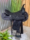 17  Big Horn Black Western Trail Saddle   602   Light Weight 