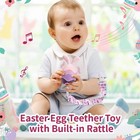 Easter Egg Bunny Baby Teether  Teething Toy For Basket Pink 