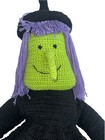Handmade Crochet Witch Plush Approximately 44    Tall Black Purple Halloween