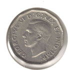 1947 Canadian Circulated George Vi Five Cent Coin 