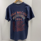 Van Halen Distressed Retro Tour Of The World 1984 Navy Blue T-shirt Size S Nwot