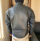 Vintage Mars  australian  Blue  Leather Motorcycle Jacket 1980s Cafe Racer 40 