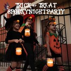 Everbrite 4pc Halloween Pumpkin Lantern Headlamp Set 2mode Led Pumpkin Head Lamp
