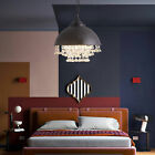 Rustic Chandelier Loft Pendant Light E27 Vintage Industrial Crystal Ceiling Lamp