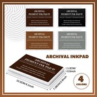 4 Pcs 4 Colors Archival Pigment Waterproof Ink Pad For Stamps 3 7 X 2 5 Inch    