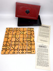 Crisloid Dominoes Double 6 28 Butterscotch Top Grade Red Bakelite Box Rare Htf