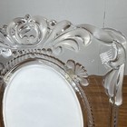 Vintage Mikasa Lead Crystal Princess Frosted Ornate Chunky Picture Frame 11   x9   