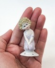 Sexy Art Deco Lady Pin Cushion Half Doll Figurine Porcelain Vtg Antique German