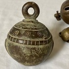 Lot Of 5 Rare Antique Hand Cast Burmese Bronze Elephant Crota Pony Bells Bronze