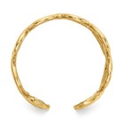 Real 14k Solid Yellow Gold Scroll Toe Ring Adjustable Patterned Polished Gift