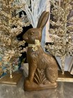 Faux Chocolate Easter Bunny Rabbit Statue Figurine Tabletop Decor 14   