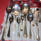 Lot Of 27 Pieces Vintage Silver Plate Flatware Various Brands