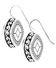 Brighton Venus Rising Champagne taupe Swarovski Crys Slvr Wire Earrings Vg    vtg