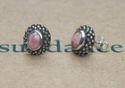 Sundance Catalog Sterling Silver  rhodochrosite Bud  Stud Post Earrings Nib