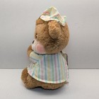 Vintage 1985 Fisher Price Teddy Beddy Bear Pastel Striped Pajamas Sleepy Plush