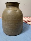 Early Primitive Salt Glaze Stoneware Crock Jar Canning 8 5   