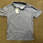 Laftech Men s Bmw Polo Golf Shirt Size Medium Nwt All Over Logo Motorsports