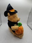 Pumpkin Witch Disney Pooh Halloween Retired Light Up Store Bean Bag Beanie Plush