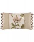 Croscill Daphne Boudoir Throw Pillow Decorative Floral 20  X 12  Polyester New