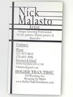  1c  Tattoo Parlor Business Card Holier Than Thou Pennsylvania