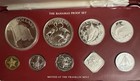 1977 Bahamas 9 Coin Silver Proof Set 2 871 Troy Oz Mint Condition Original Case