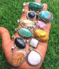925 Sterling Silver Plated Turquoise   Mix Gemstone Pendant Lot Festival Jewelry