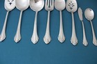 8pc Serving Tablespoon Casserole Pierced Oneida Community Clarette Stainless