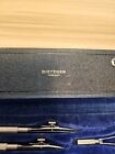 Vintage 1940   s Dietzgen  prep  14 Pc Drafting Drawing Inking Set In Case 1087sr