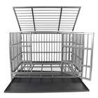Heavy Duty 47 Inch Dog Crate Metal Cage Kennel High Anxiety Pet Cage New