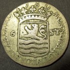 Certificate Of Authenticity Silver 1780 Colonial New York Ship Shilling Zeeland