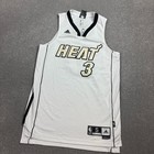 Nba Jersey Adult Small White Miami Heat Dwyane Wade 3 Hot Adidas Basketball Men