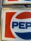 Pair Pepsi Cola Vintage Plastic Logo From Old Fountain Units 