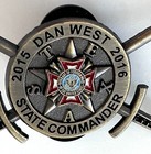 Vfw State Commander Dan West 2015-2016 Lapel Pin Veteran Of Foreign Wars