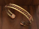 Copper Bracelet Magnetic Therapy Arthritis Pain Relief Two Tone Energy Cuff