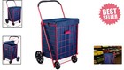 Folding Grocery Basket Cart Shopping Wheel Large Utility Laundry18 x15 x24  bag 