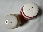 Trueliving Ceramic Salt   Pepper Shaker Set Yellow Red White Medium