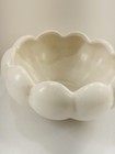 Floraline  509 White Scalloped Edge Planter 6 5     Matte Finish Vintage 