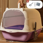 Extra Large Enclosed Cat Litter Box No Smell Pets Stain Resistant Anti-splashing
