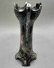 Antique Art Nouveau Silver Plated Vase Floral Jugendstil Motif   Double Handles
